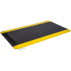 Mat Tech Industrial Deck Plate Tapis ergonomique, Noir/Jaune 4'x75', MOUSSE PVC & Surface