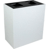 Busch Systems Summit HI Double Recycling & Trash Can, Recyclables mixtes, 30 Gallons, Blanc/Noir