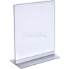 Azar Displays 102712 Vertical/Horizontal Acrylic T-Stripe Sign Holder, 9" x 12"