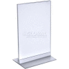 Azar Displays 102716 Vertical/Horizontal Acrylic T-Stripe Sign Holder, 7" x 11"