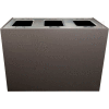 Busch Systems Aristata Triple XL Recycling & Trash Can, Mixed Recyclables/Organics, 84 Gal, Ardoise