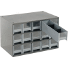 Akro-Mils Steel Small Parts Storage Cabinet 19715 - 17"W x 11"D x 11"H w/ 15 Gray Drawers