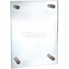 Azar Displays 105506 Acrylic Standoff Sign Holder W/ Caps, 8.5" x 14" ,1 Piece