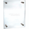 Azar Displays 105508 Acrylic Standoff Sign Holder W/ Caps, 11" x 17" ,1 Piece