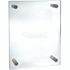 Azar Displays 105512 Acrylic Standoff Sign Holder W/ Caps, 9" x 12" ,1 Piece