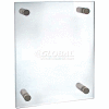 Azar Displays 105514 Acrylic Standoff Sign Holder W/ Caps, 8.5" x 11" ,1 Piece
