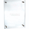 Azar Displays 105528 Acrylic Standoff Sign Holder W/ Caps, 17" x 22" ,1 Piece