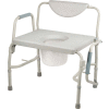 Drive Medical Deluxe Bariatric Drop-Arm Commode, Assembled, 1000 lb. Weight Capacity