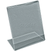 Azar Displays 112726 Vertical Slanted L-Shaped Acrylic Sign Holder, 4" x 6"