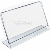 Azar Displays 112727 Horizontal Slanted L-Shaped Acrylic Sign Holder, 6" x 4"