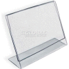 Azar Displays 112740 Horizontal Slanted L-Shaped Acrylic Sign Holder, 3.5" x 2.5"