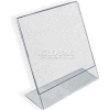 Azar Displays 112741 Vertical Slanted L-Shaped Acrylic Sign Holder, 2" x 3"