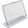 Azar Displays 112742 Horizontal Slanted L-Shaped Acrylic Sign Holder, 3" x 2"