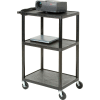 Plastic Audio Visual & Instrument Cart 32 X 24 X 54 Three Shelves