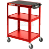 Red Steel Audio Visual & Instrument Cart