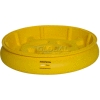 Eagle 1615 Drum Tray with Grating for 30 and 55 Gallon Drums - Yellow with Black Grating