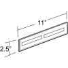 Azar Displays 122020 Wall Mount Nameplate Sign Holder W/ Adhesive Tape, 11" x 2.5"