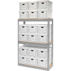 Global Industrial™ Record Storage Open With Boxes 42"WX15"DX60"h - Gris