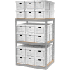 Global Industrial™ Record Storage Open With Boxes 42"WX30"DX60"H - Gray