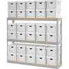 Global Industrial™ Record Storage Open With Boxes 72"W x 15"D x 60"H - Gris