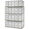 Global Industrial™ Record Storage Open With Boxes 72"W x 30"D x 84"H - Gray