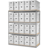 Global Industrial™ Record Storage Open With Boxes 72"W x 30"D x 84"H - Gris