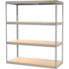 Global Industrial™ Record Storage Rack Without Boxes 72"W x 30"D x 84"H - Gris