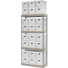 Global Industrial™ Record Storage Open With Boxes 42"W x 15"D x 84"H - Gris