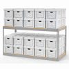 Global Industrial™ Record Storage With Boxes 72"W x 30"D x 36"H - Gris