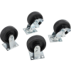 Ensemble de roulettes industrielles™ mondiales de 6 pouces avec freins pour boîtes de chantier, polypropylène HD