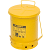 Contenant pour déchets huileux Justrite, 10 gallons, jaune - 09301