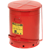 Justrite 21 Gallon Oily Waste Can, Red - 09700
