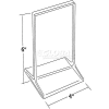 Azar Displays 142726 Vertical Top Load Acrylic Sign Holder, 4" x 6", Acrylic