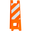 Plasticade Narrowcade Barricade Enseigne Support 45"H avec 2 panneaux 2 feuilles, orange