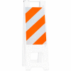 Panneau de barricade à cade étroite en plastique Support 45"H avec 2 panneaux 2 feuilles, blanc