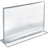 Azar Displays 152707 Horizontal Double Sided Stand Up Sign Holder, 14" x 8.5", Acrylic