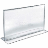 Azar Displays 152711 Horizontal Double Sided Stand Up Sign Holder, 14" x 11", Acrylic
