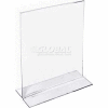 Azar Displays 152722 Vertical Double Sided Stand Up Sign Holder, 5" x 7", Acrylic