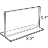 Azar Displays 152734 Horiz.l Double Sided Stand Up Sign Holder, 8.5" x 5.5", Acrylic