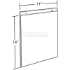 Azar Displays 162710 Vertical Wall Mount Acrylic Sign Holder, 11" x 14", Acrylic