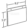Azar Displays 162727 Horizontal Wall Mount Acrylic Sign Holder, 8.5" x 5.5", Acrylic