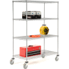 Nexelate® Wire Shelf Truck w/Brakes, 1200 lb. Capacity, 48"L x 24"W x 80"H