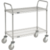 Nexel® Utility Cart w/2 Shelves & Poly Casters, 1200 lb. Capacity, 36"L x 18"W x 39"H