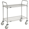 Nexel® Utility Cart w/2 Shelves & Poly Casters, 1200 lb. Capacity, 36"L x 24"W x 39"H