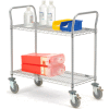 Nexel® Utility Cart w/2 Shelves & Poly Brake Casters, 1200 lb. Cap, 36"L x 24"W x 39"H