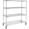 Nexel® Chrome Wire Shelf Truck, 1200 Lb Capacity, 60"L x 24"W x 69"H
