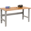Global Industrial™ 72x30 Adjustable Height Workbench C-Channel Leg - Shop Top Square Edge Gray