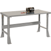 Global Industrial™ Workbench with Flared Leg, 60 x 30", Steel Square Edge
