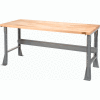 Global Industrial™ Flared Leg Workbench w/ Maple Square Edge Top, 48"W x 30"D, Gray