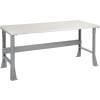 Global Industrial™ Flared Leg Workbench w/ Laminate Safety Edge Top, 72"W x 30"D, Gray